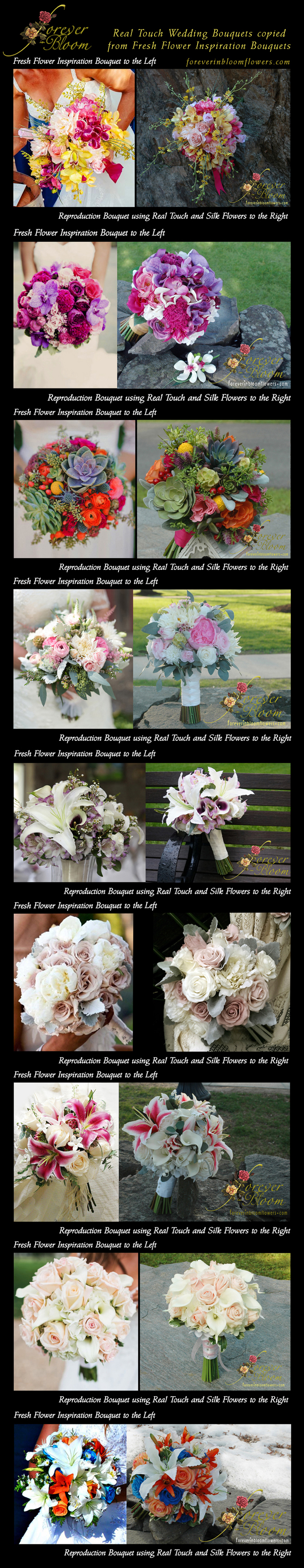 Forever in Bloom Specializes in Custom "Real Touch" Silk Flowers for